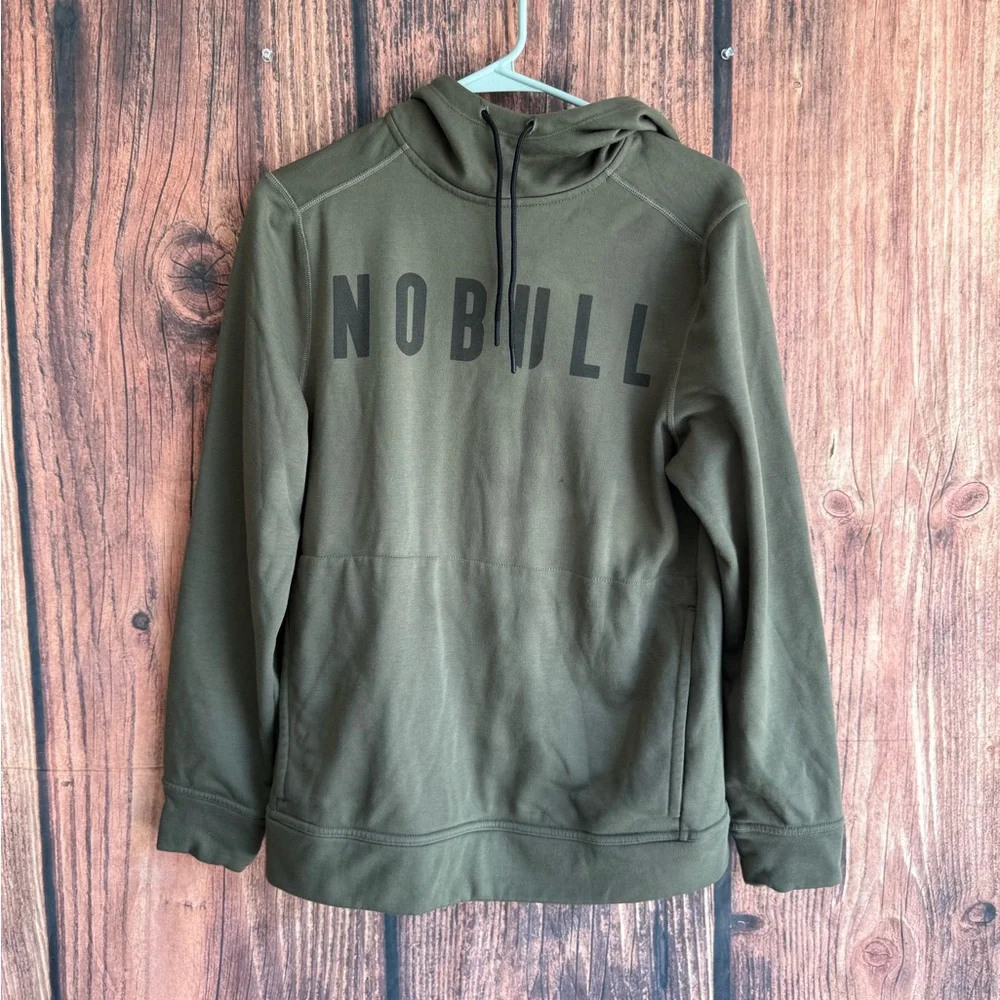 NOBULL Men's Army Green Training Athletic Performance Sweater - Picture 2 of 5